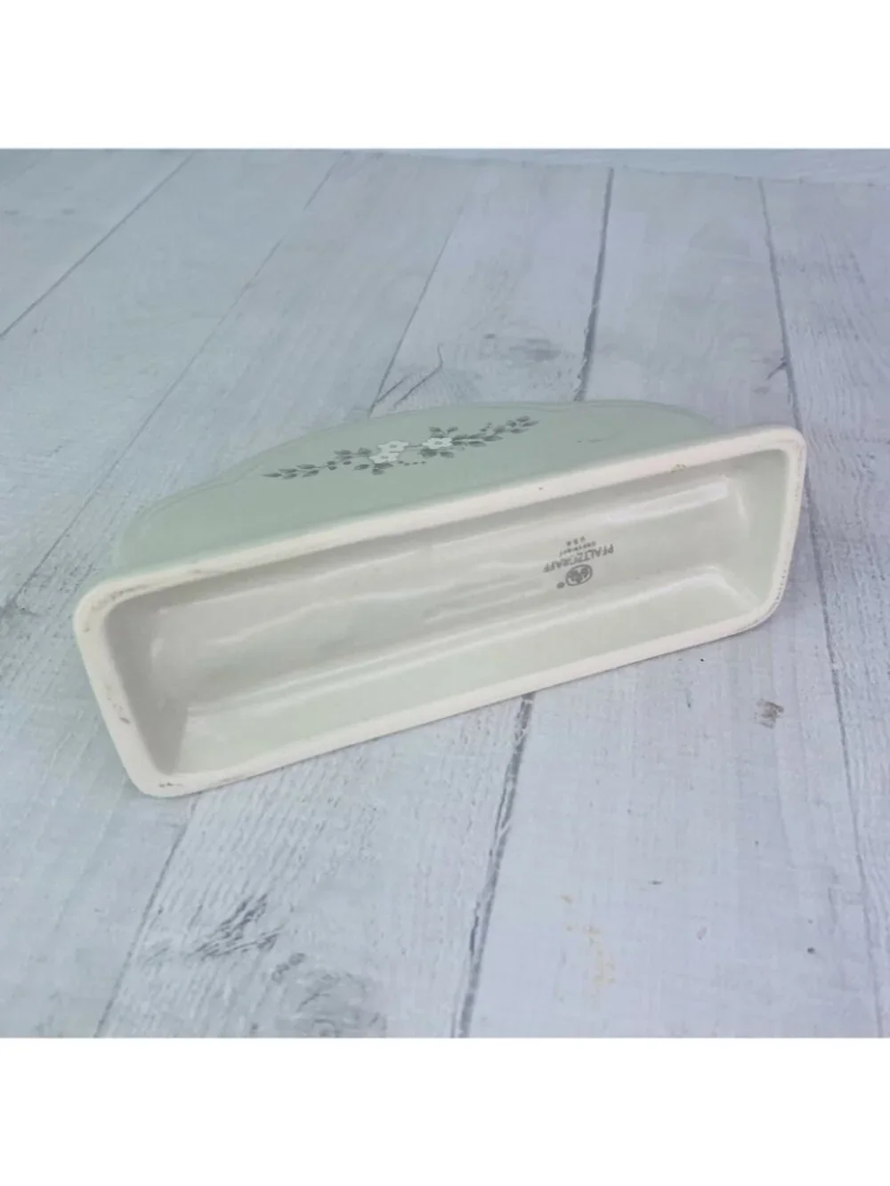 Vintage Pfaltzgraff HEIRLOOM Gray Stoneware White Floral 7
